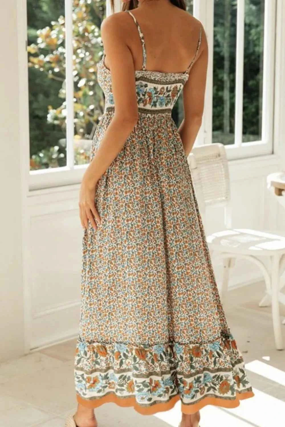 Printed Maxi Cami Dress Trendsi