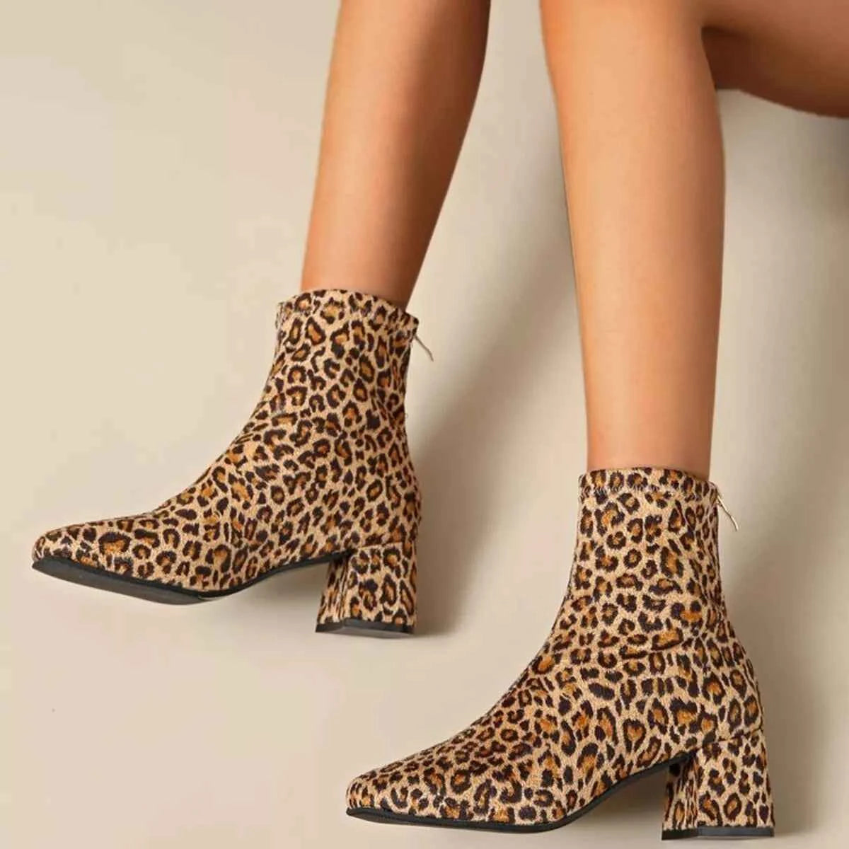 Block Heel Ankle Boots Trendsi