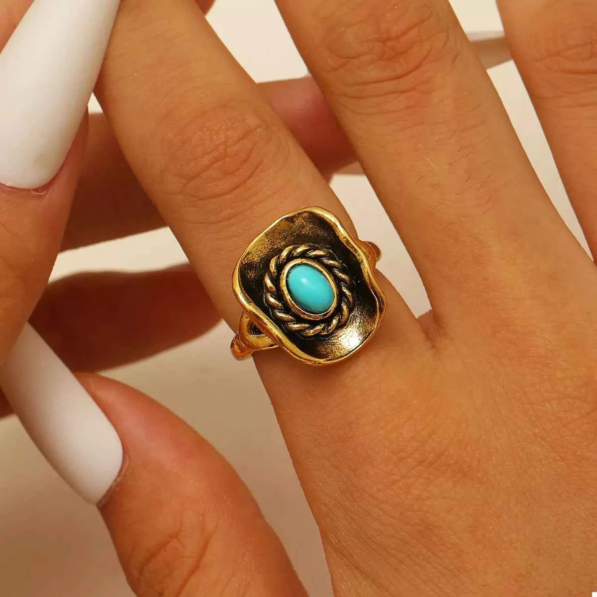 4 Piece Vintage Western Style Bull Head Rings Trendsi