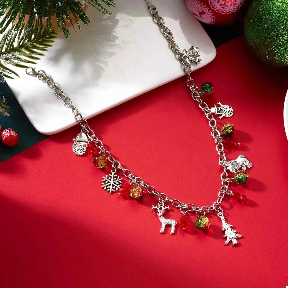 Christmas Themed Charm Necklace Trendsi