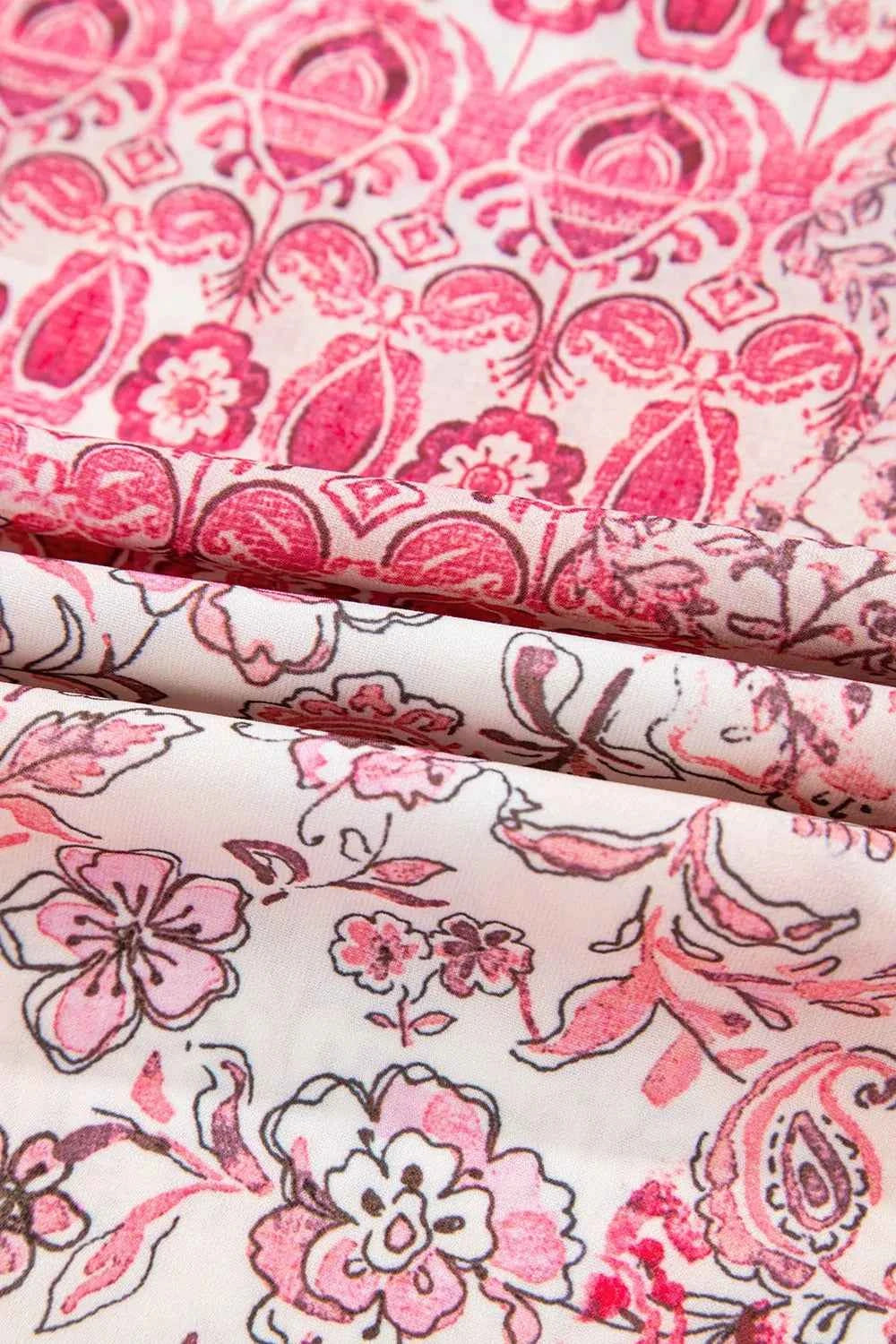 Printed Tassel Drawstring High Waist Maxi Skirt Trendsi