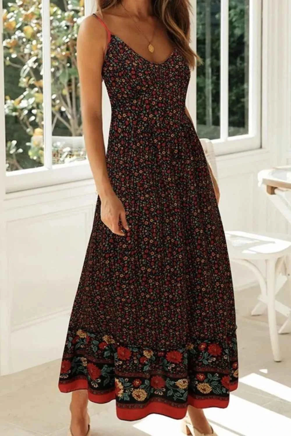 Printed Maxi Cami Dress Trendsi
