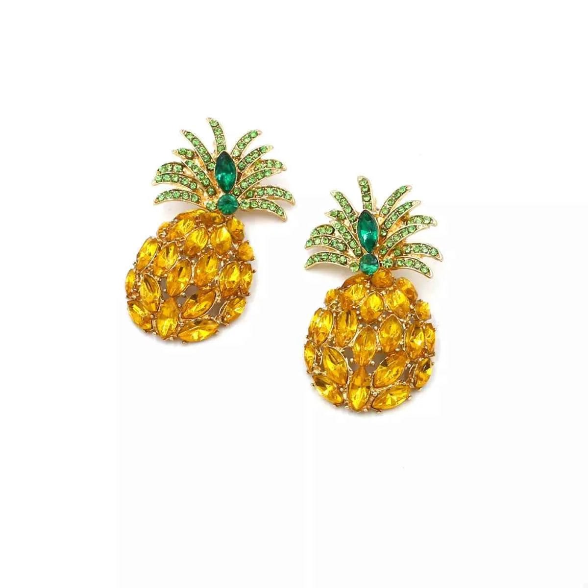 Pineapple Rhinestone Dangle Earrings Trendsi