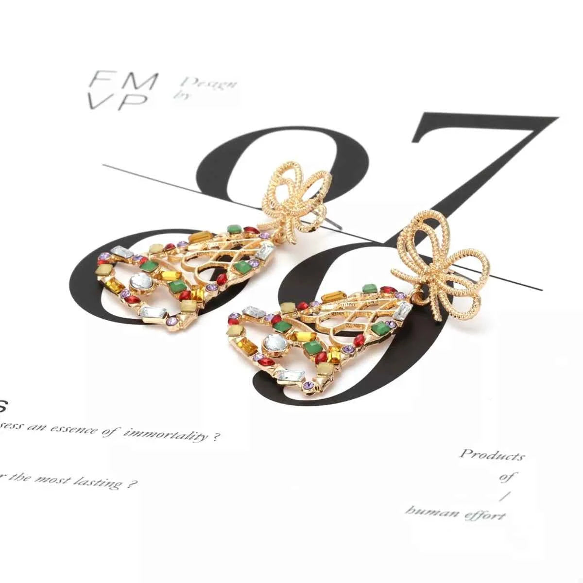 18K Gold-Plated Christmas Bell Dangle Earrings Trendsi