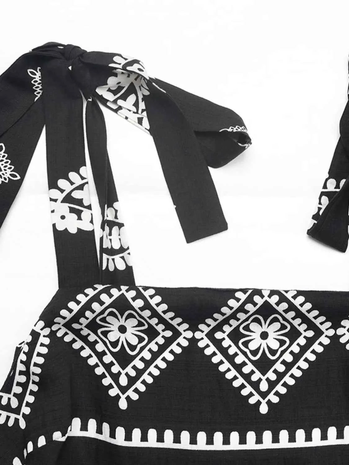 Printed Square Neck Maxi Cami Dress Trendsi