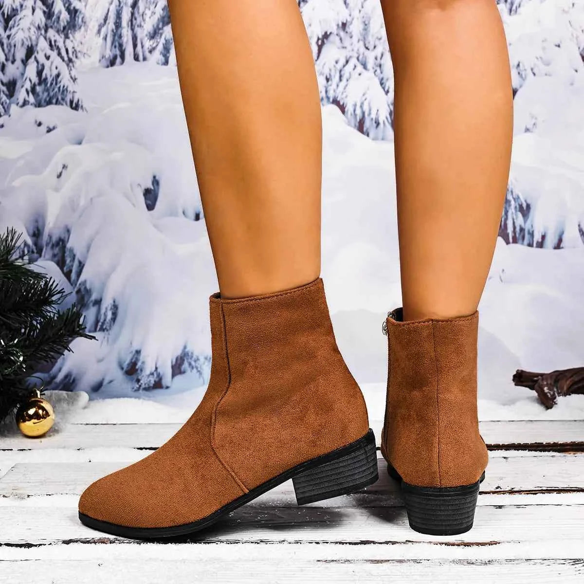 Block Heels Chelsea Boots Trendsi