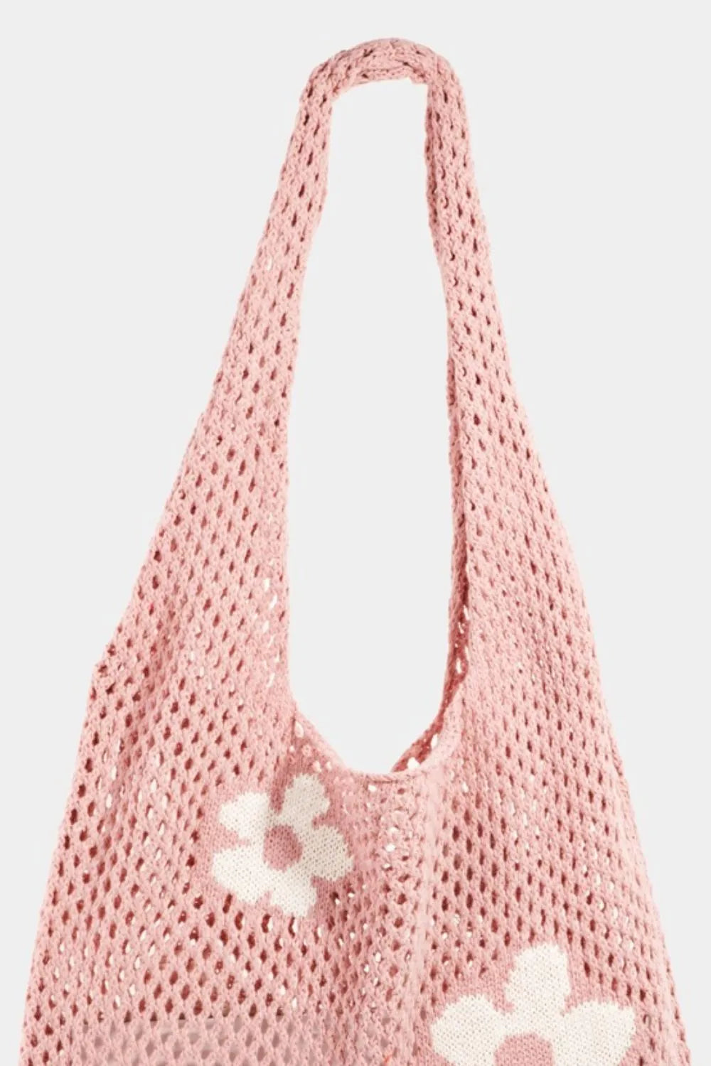 Fame Flower Knitted Shoulder Bag Trendsi
