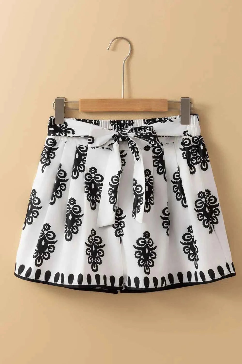 Tied Printed Shorts Trendsi