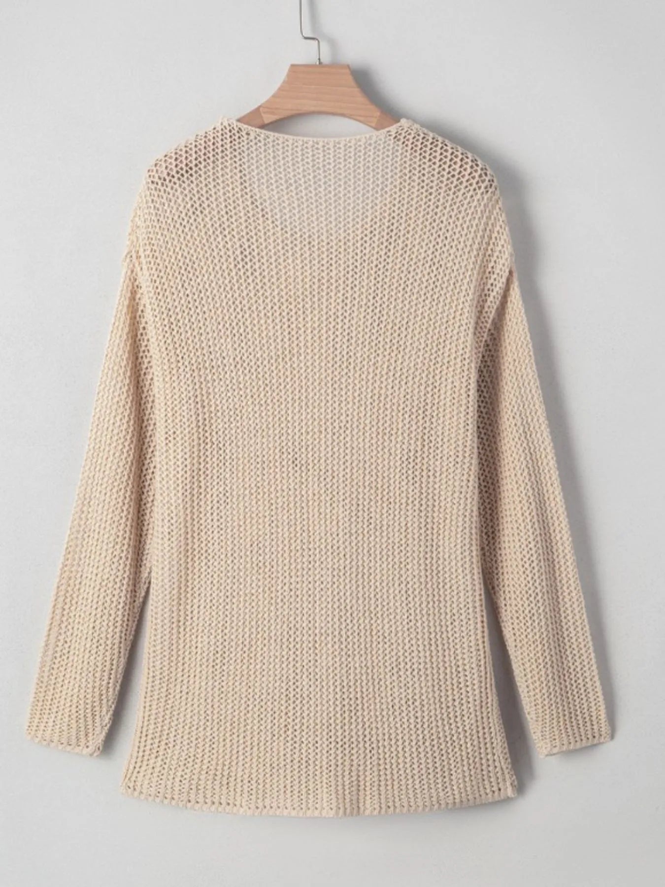 Lightweight Openwork Knit Cover Up Trendsi