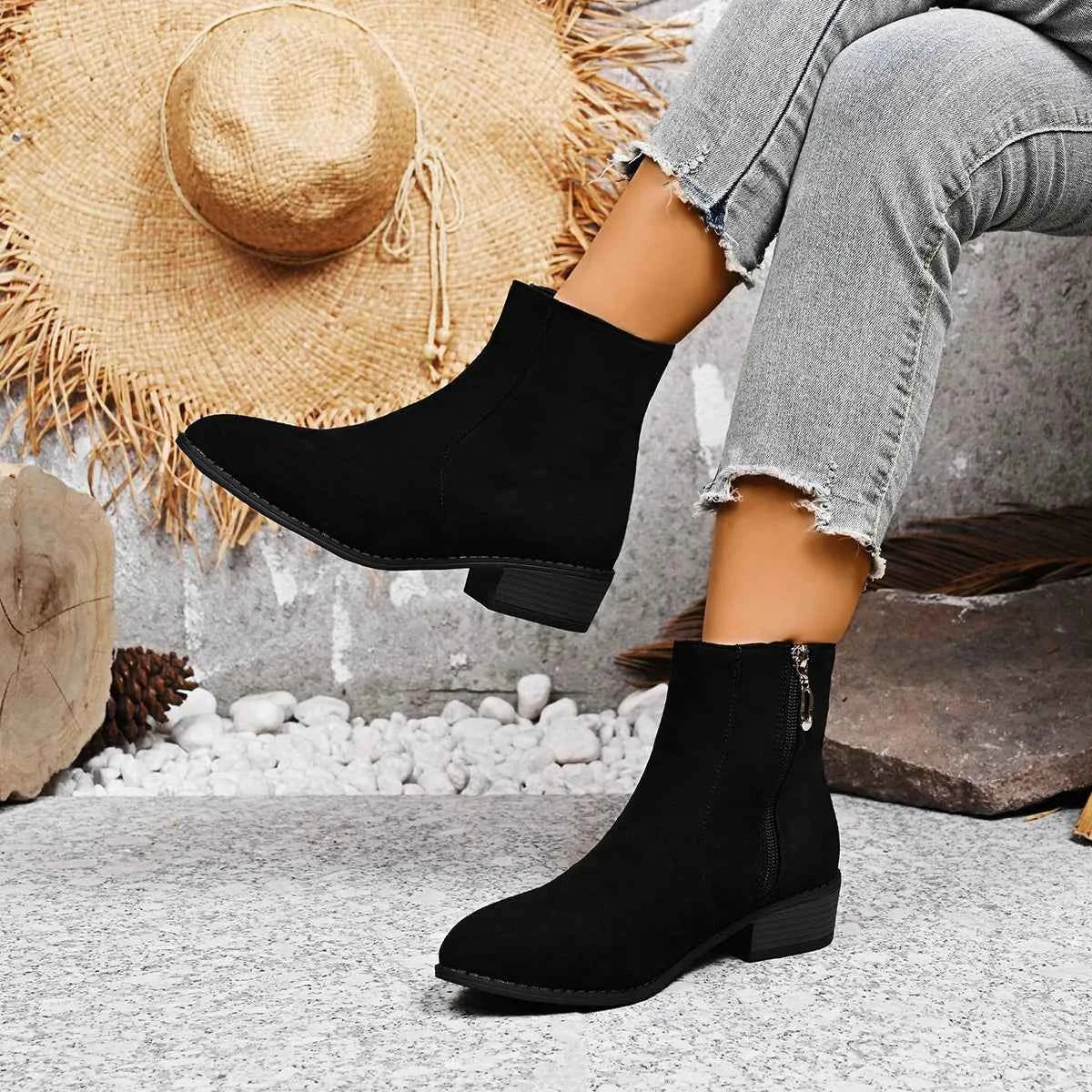 Block Heels Chelsea Boots Trendsi