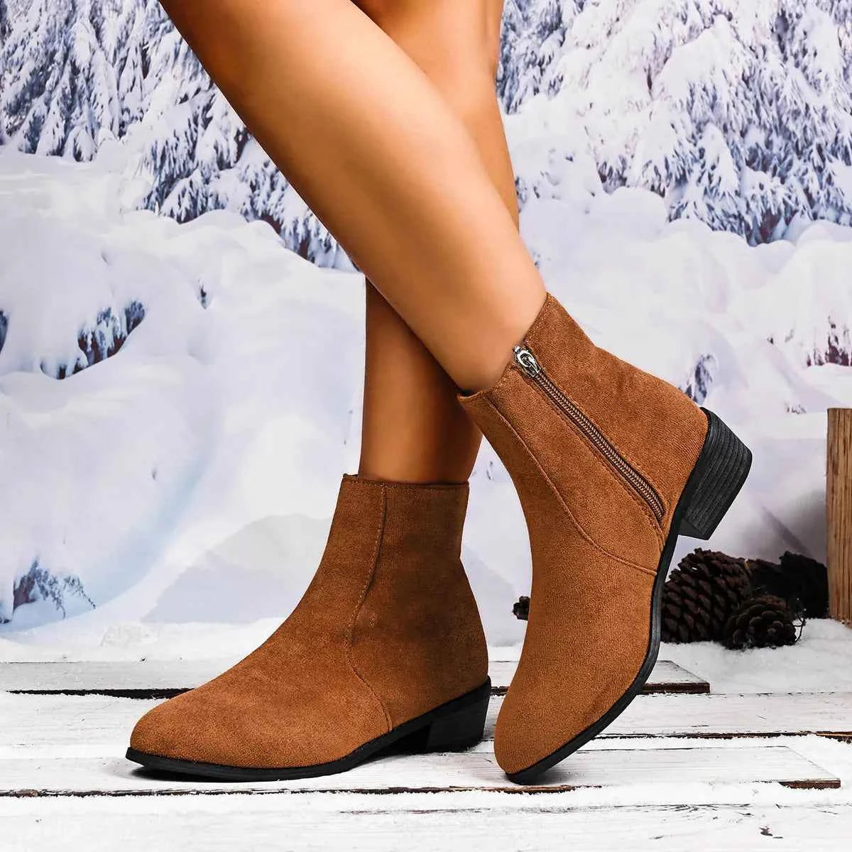 Block Heels Chelsea Boots Trendsi