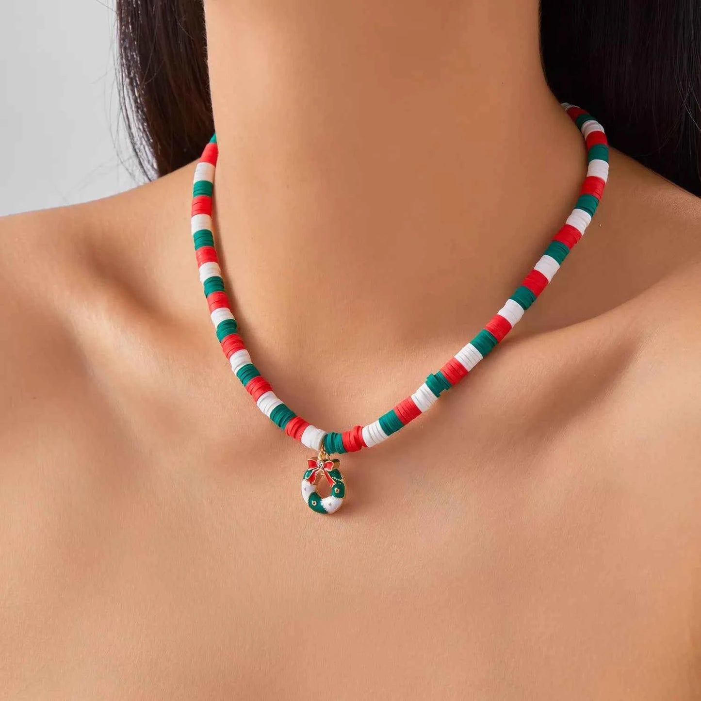 Christmas Pendant Necklace Style B onesize Trendsi