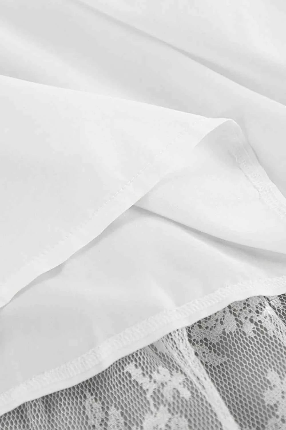 Lace Elastic Waist Maxi Skirt Trendsi