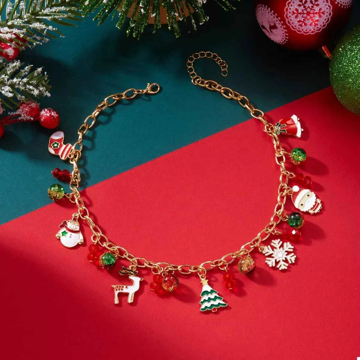 Christmas Themed Charm Necklace Trendsi