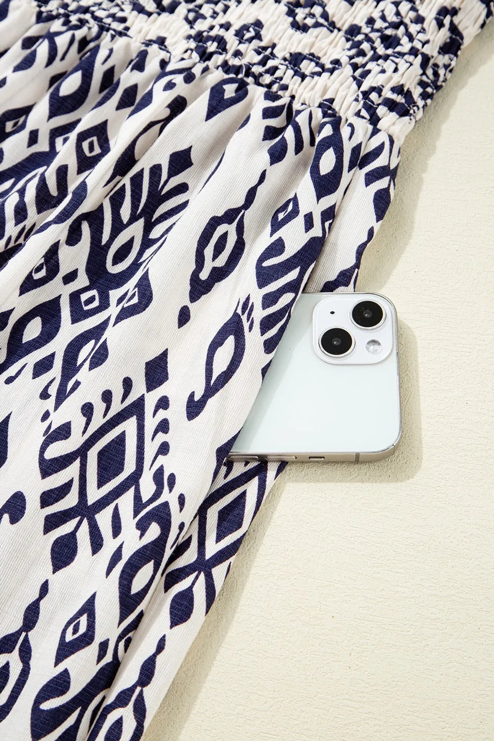 Bohemian Print Wide Leg Jumpsuit Trendsi