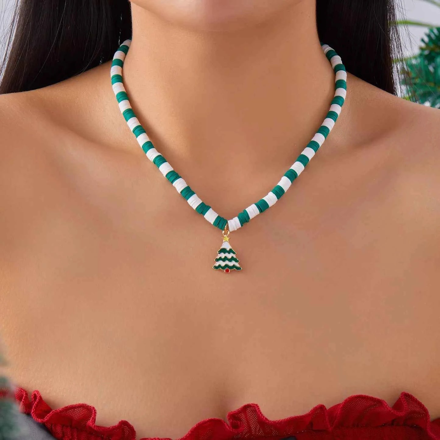 Christmas Pendant Necklace Style C onesize Trendsi